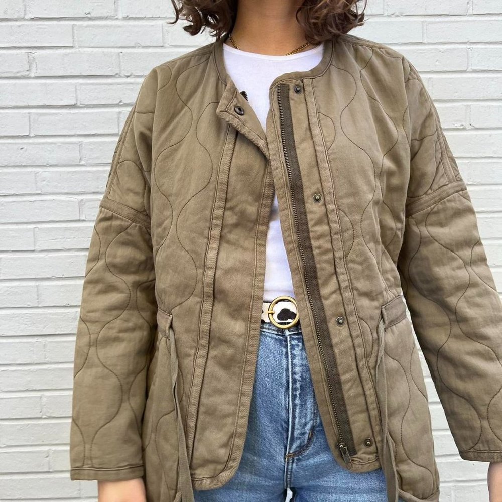 Madewell Quilted Military Liner Jacket Small